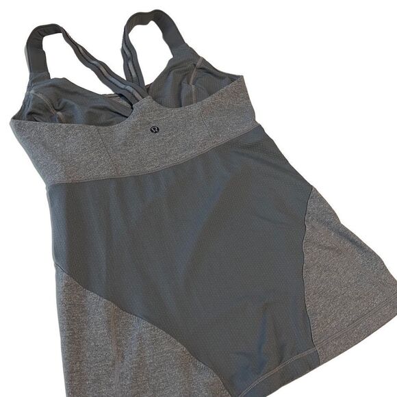 Lululemon Athletica Gray Adjustable Bra Side Detail Tank Top Size 4 - Picture 3 of 13